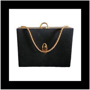Vintage Evans Elegance Black Evening Bag